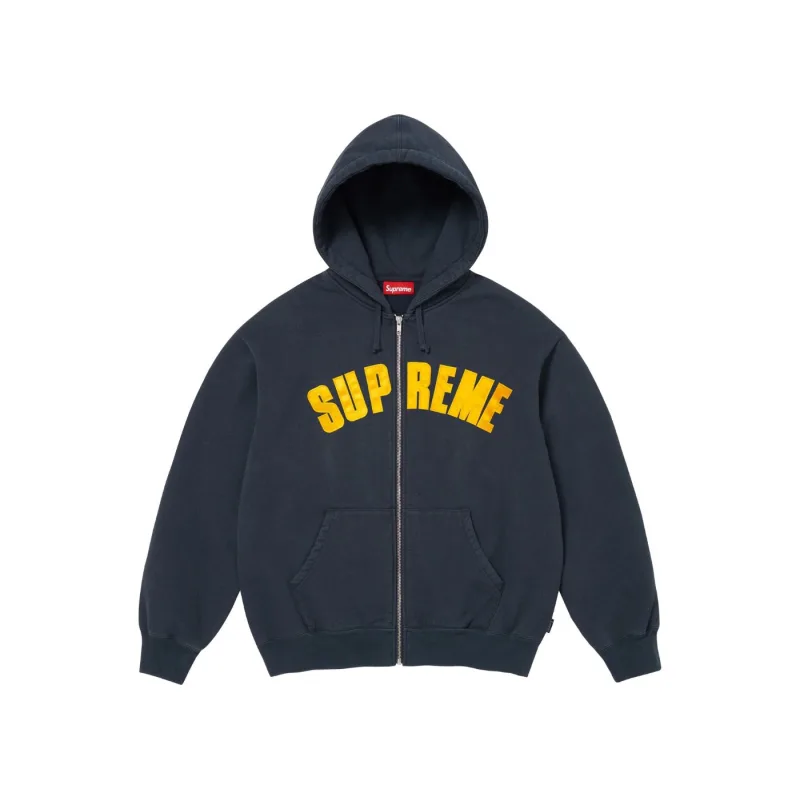 Supreme Larry Clark Zip Up Hooded Sweatshirt Navy - M