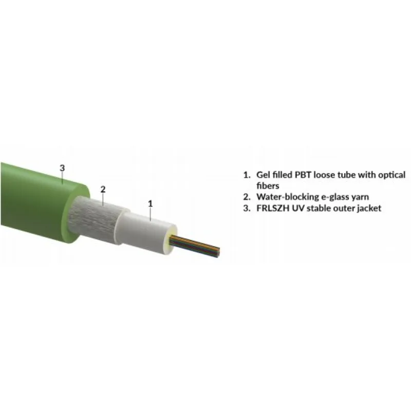 OEM 4vl. 9/125um kabel gelový FRLSZH Dca CLT zelený