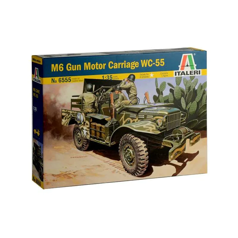 Italeri Model Kit military 6555 - M6 GUN MOTOR CARRIAGE WC-55 (1:35)