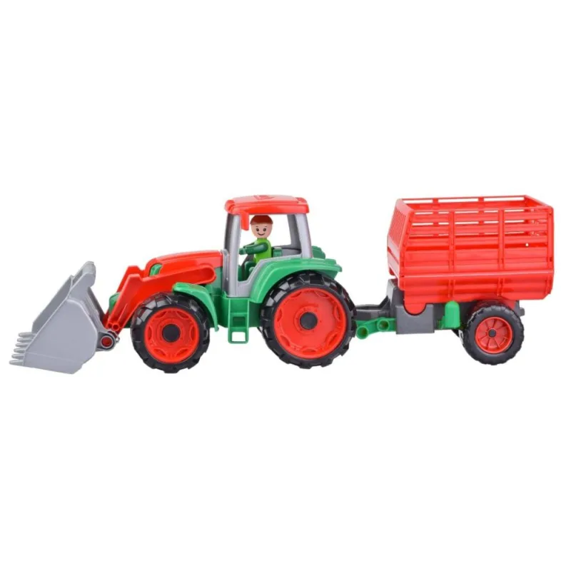 Lena Truxx Traktor s prívesom na seno, dekoratívny kartón