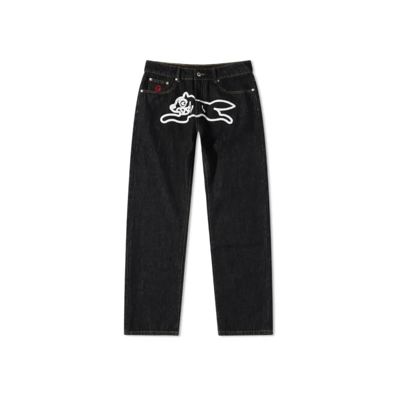 ICECREAM Running Dog Denim Pants Black - L