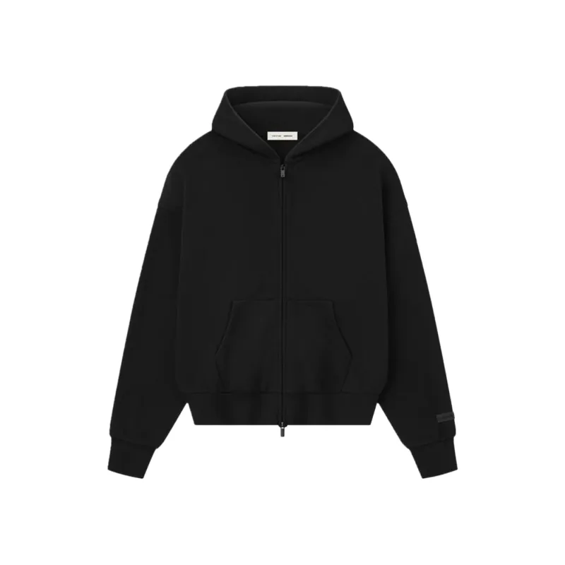 Fear of God Essentials Classic Hoodie Zip Up Black - XL
