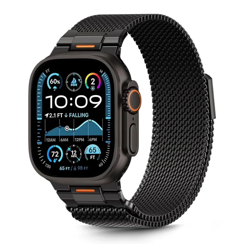 Náramok Tech-Protect Milano Vanguard pre Apple Watch (44/45/46/49 mm) – čierny
