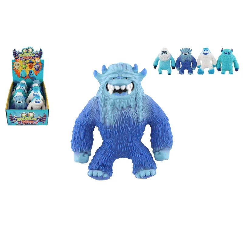 Teddies Príšera antistresová naťahovacia plnená pieskom 330g silikón 13cm 4 druhy v sáčku 12ks v boxe