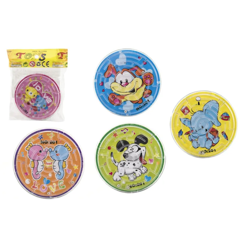 teddies Bludisko hlavolam s guľôčkou plast 7cm, assort 6 farieb