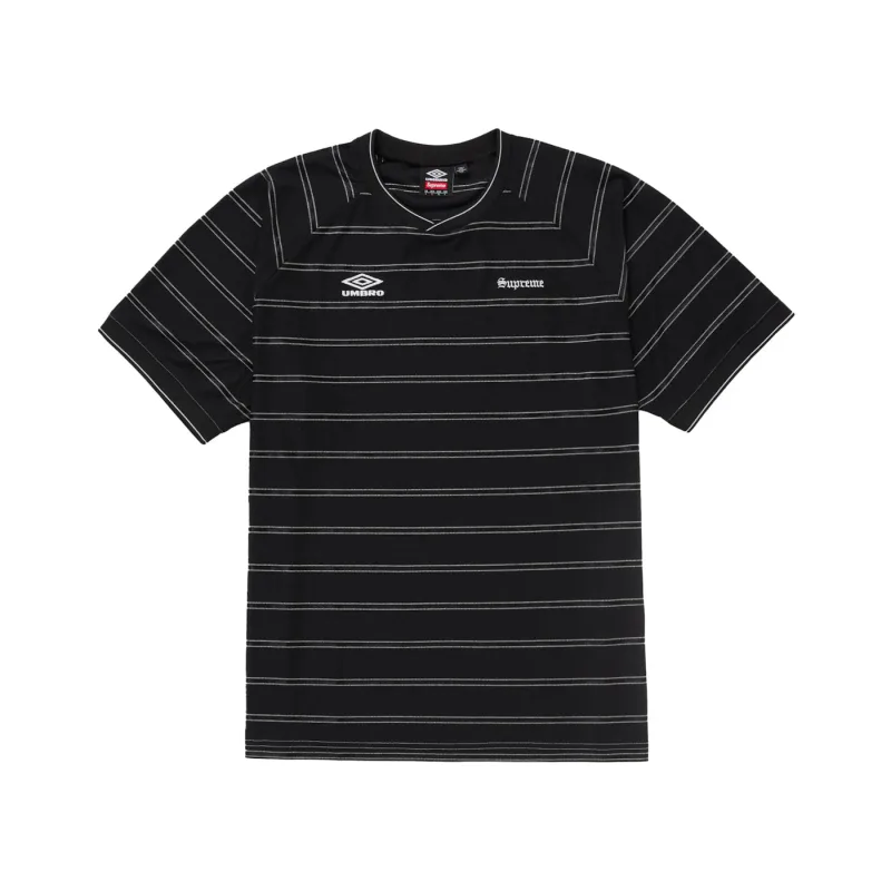 Supreme Umbro Stripe Soccer Jersey Black - XXL