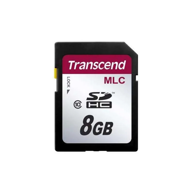 Transcend 8GB SDHC (Class 10) MLC průmyslová paměťová karta (bez adaptéru], 20MB/s R, 16MB/s W (TS8GSDHC10M)
