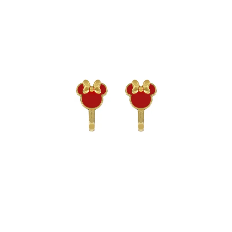 Detské náušnice Disney Minie Mouse strieborné pozlátené ES00092YNRL.CS