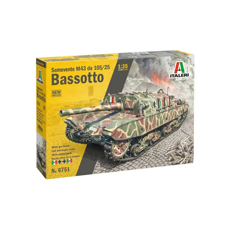 Italeri Model Kit military 6751 - Semovente M43 "Bassotto" (1:35)