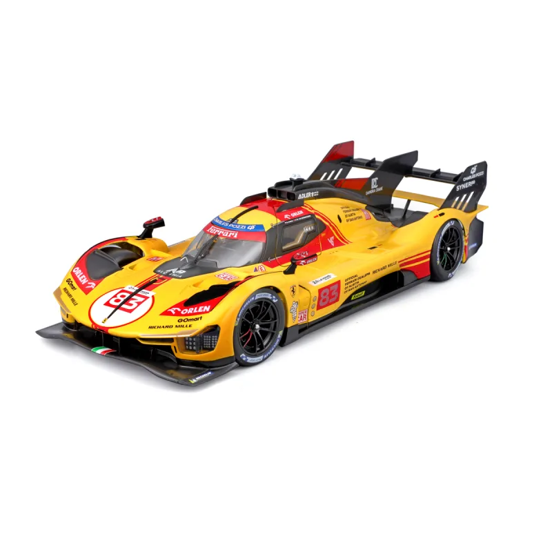 Bburago - RACING, Ferrari 499P - 24H Le Mans 2024 v dekoratívnom boxe, 1:18