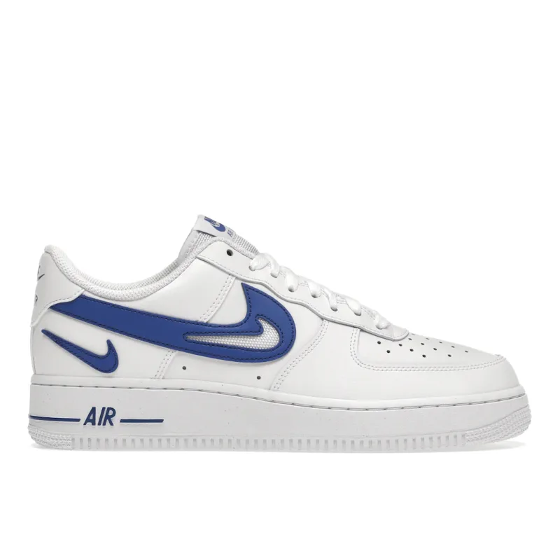 Nike Air Force 1 Low '07 FM Cut Out Swoosh White Game Royal - 47