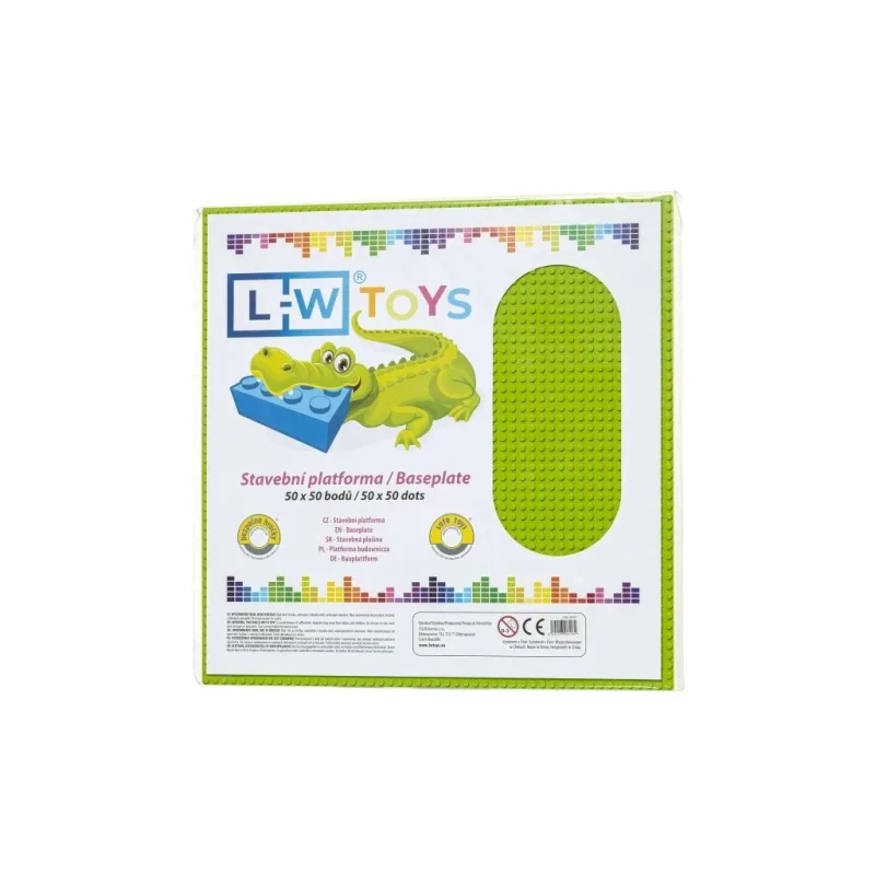 L-W Toys Veľká podložka na stavanie 50x50 bodov limetková
