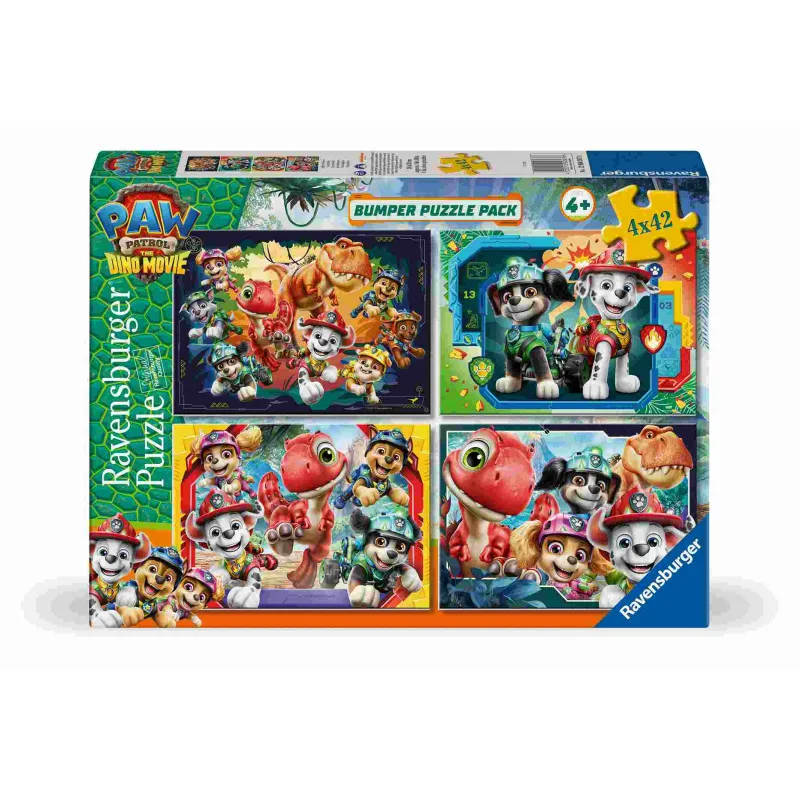 Ravensburger Tlapková patrola: Dinosaurí film 4x42 dielikov