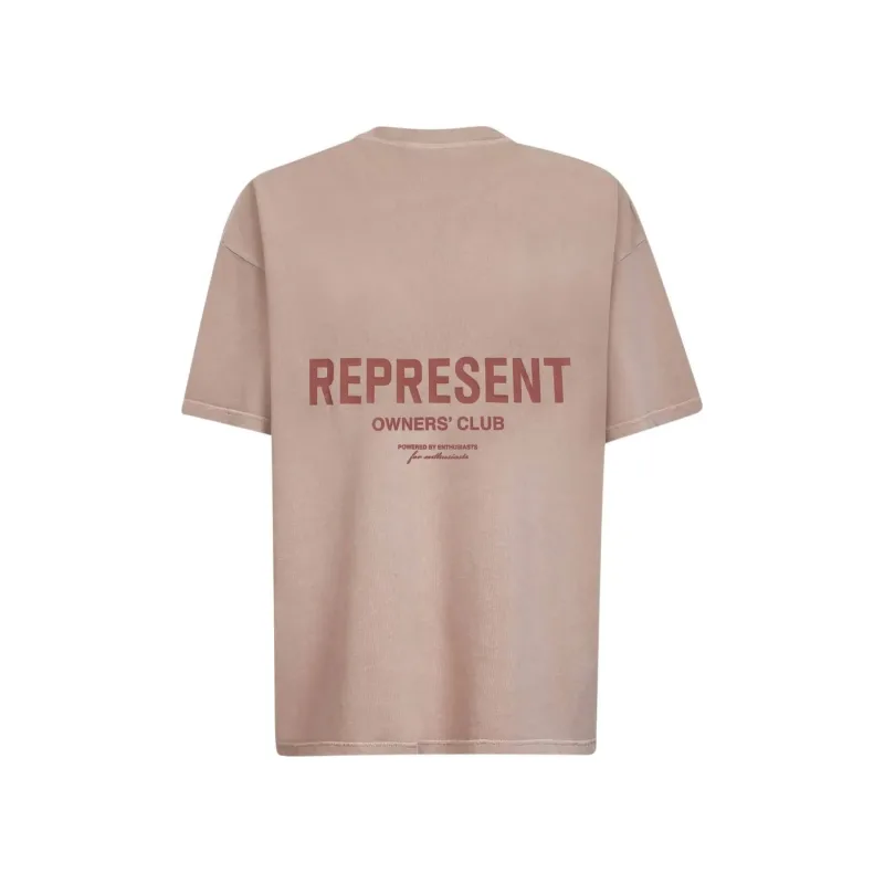 Represent Owners Club Logo Oversized T-Shirt Light Pink - XL