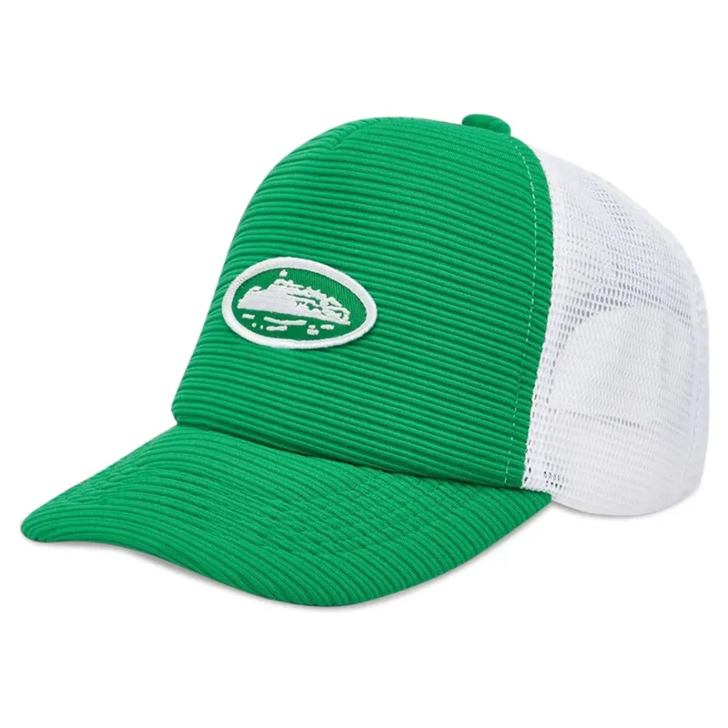 Corteiz Short Peak Trucker Cap Green - OS
