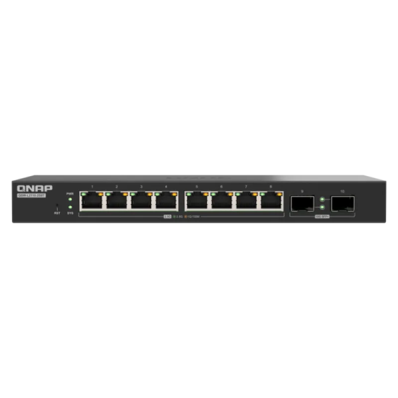QNAP switch QSW-L2110-2S8T (8x 2,5GbE port, 2x 10Gb SFP+ port, Lite Managed) QSW-L2110-2S8T