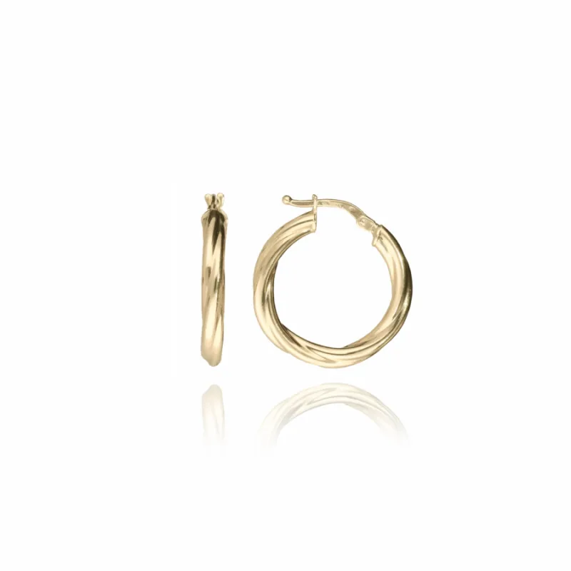 Zlaté náušnice kruhy MOISS EA002335, 20 mm, 1.55 g