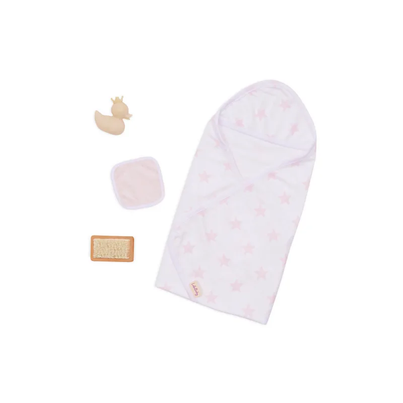 LullaBaby Osuška pre bábiku s doplnkami