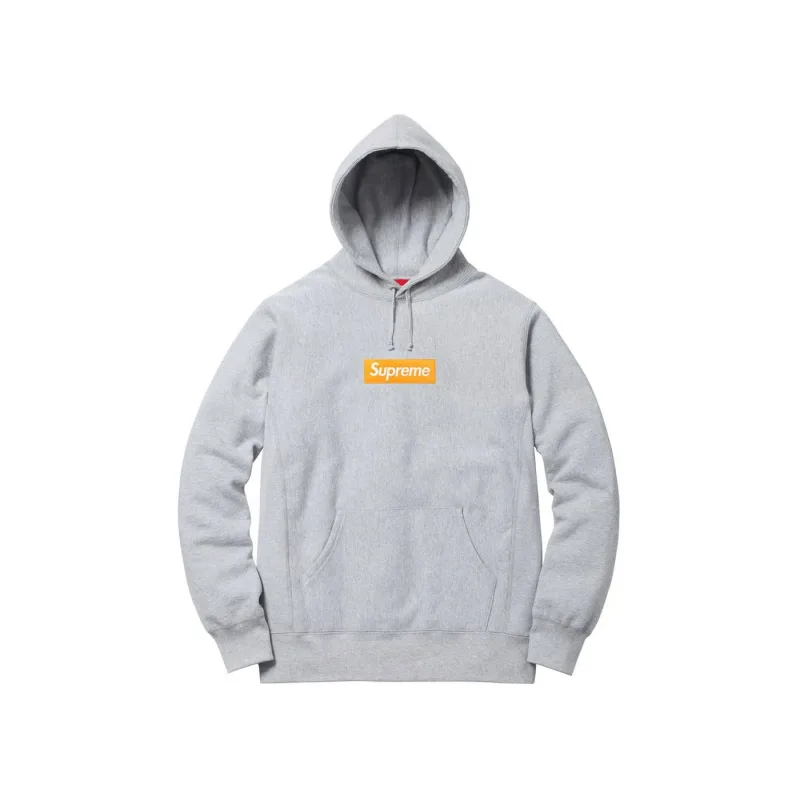 Supreme Box Logo Hooded Sweatshirt (FW17) Heather Grey - M