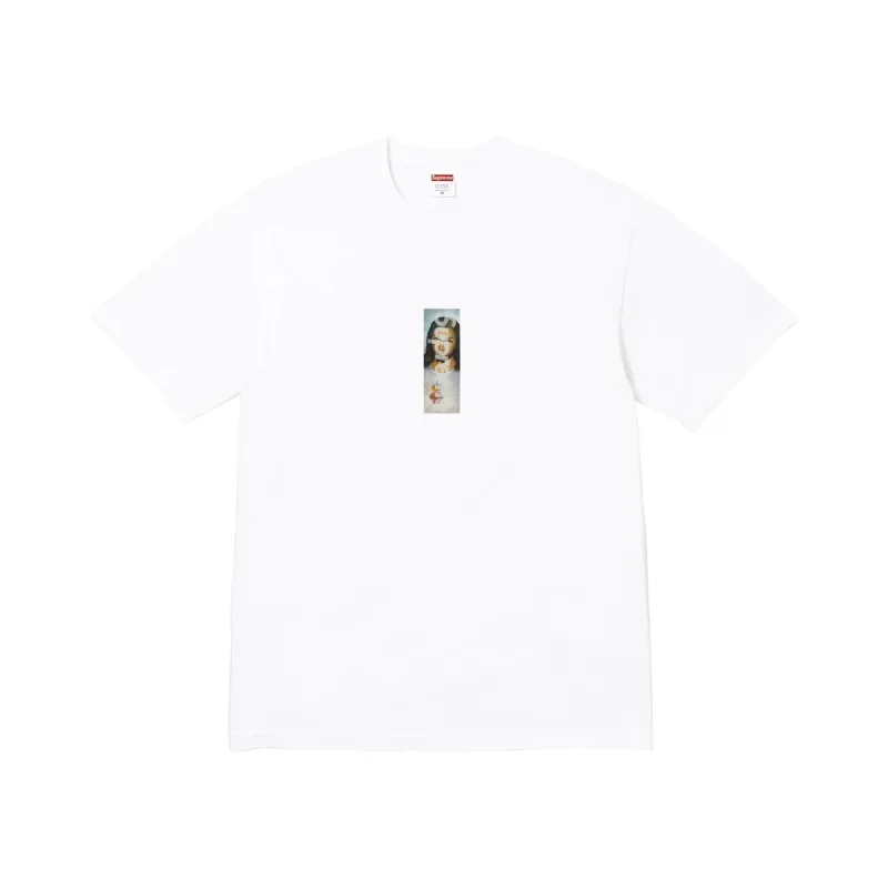 Supreme Prayer Card Box Logo Tee White - M