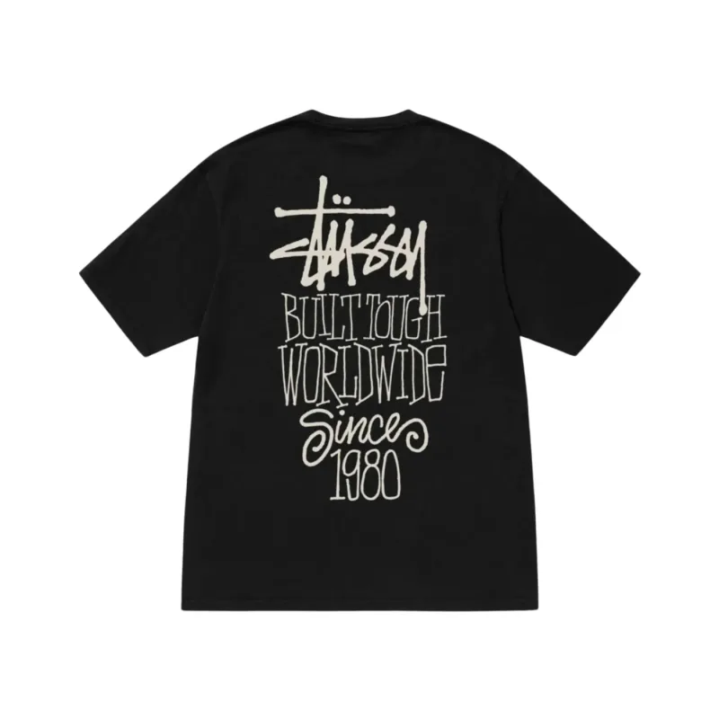 Stüssy Tough Pigment Dyed Tee Black - L