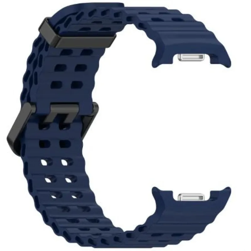 Silikonový dírkovaný řemínek pro Samsung Galaxy Watch 8 - Tmavě modrý ESES 1530008876