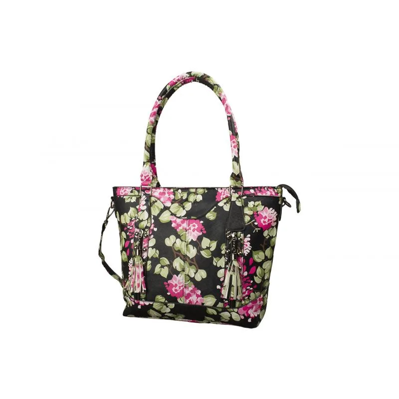 dariya® voľnočasová nákupná taška/tote bag - s kvetmi - PU Veľkosť: UNI