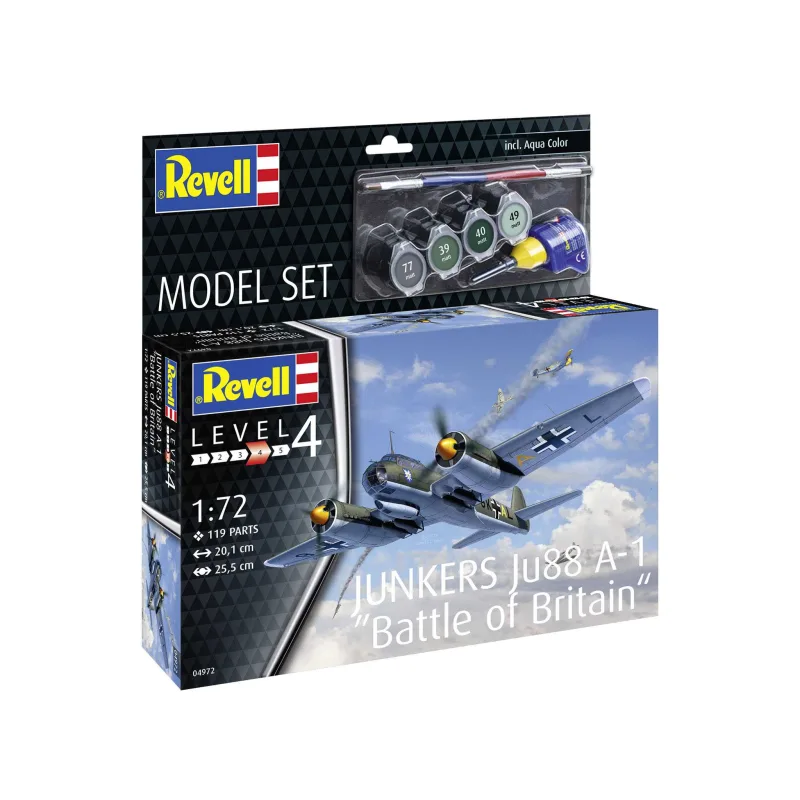 Revell ModelSet lietadlo 64972 - Junkers Ju88 A-1 "Battle of Britain" (1:72)
