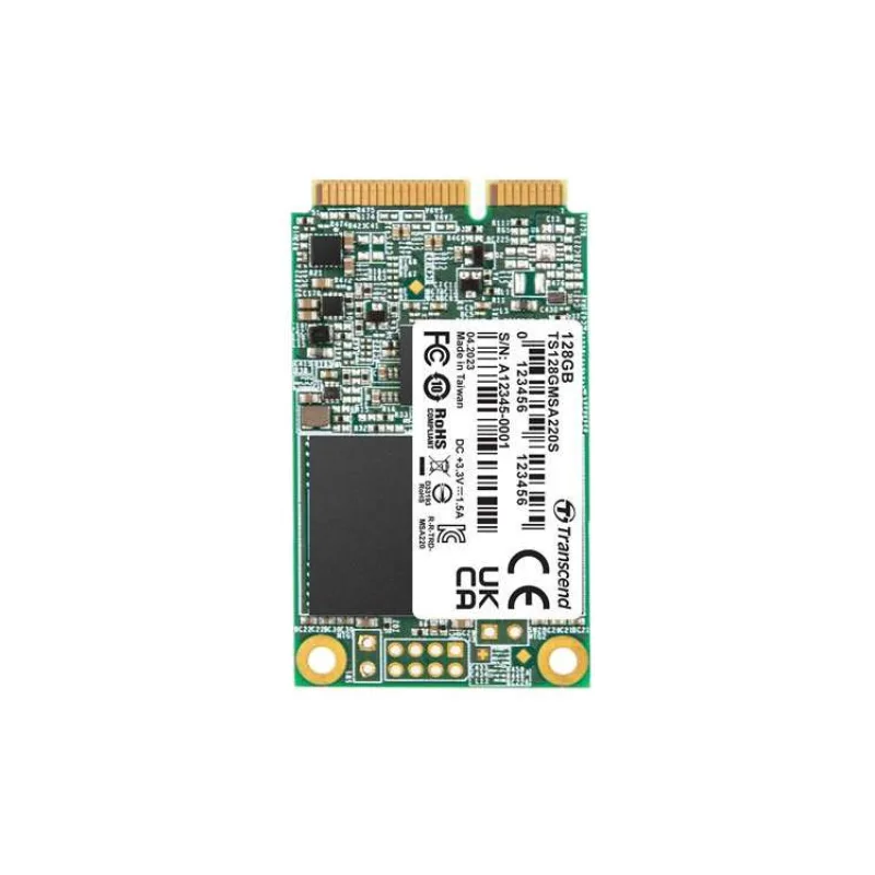 TRANSCEND MSA220S 128GB SSD disk mSATA, SATA III 6Gb/s (3D TLC), 560MB/s R, 500MB/s W (TS128GMSA220S)