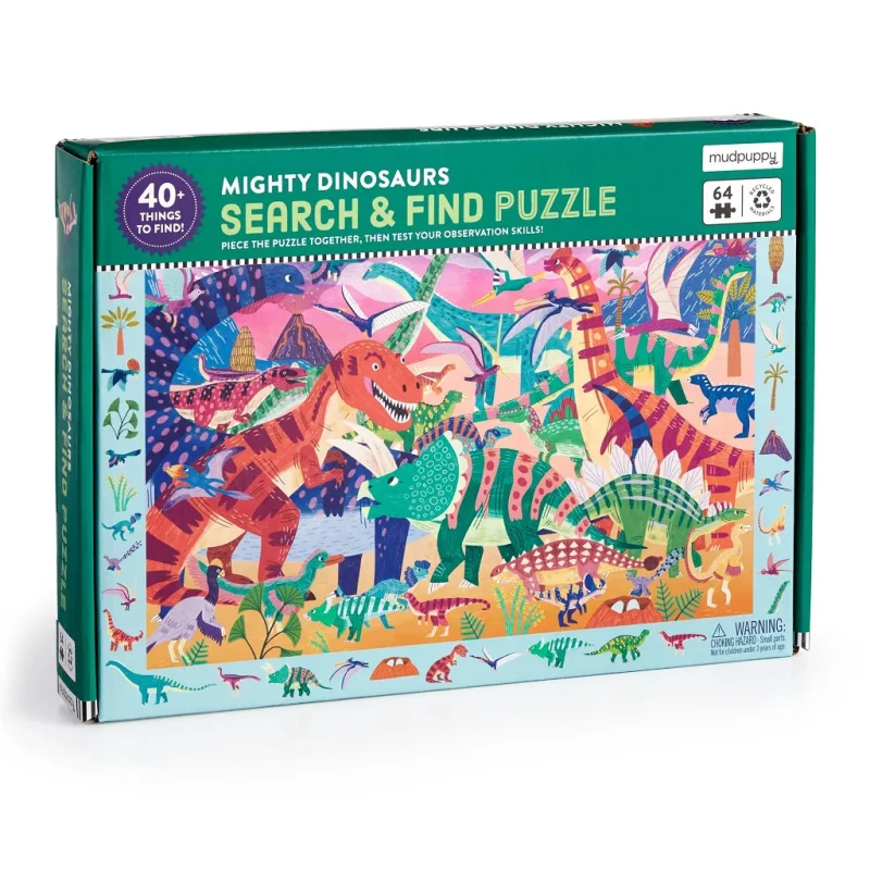 Mudpuppy Mudpuppy Puzzle Majestátne dinosaury 64 dielikov