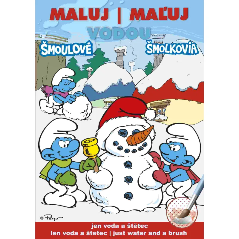 Akim Maľuj vodou A5 - Šmolkovia 2 zimné