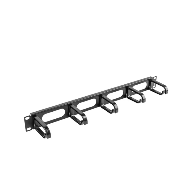 LANBERG LANBERG19" PANEL PRO SPRÁVU KABELŮ 5 KROUŽKŮ - TYP B 1U ČERNÝ AK-1205-B