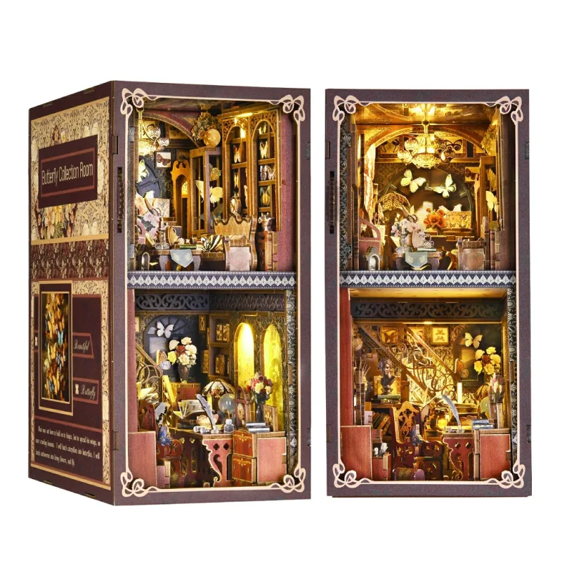 2Kids Toys 2Kids Toys 3D skladačka Zarážka na knihy Miniatůra domčeka Dom zberateľa motýľov