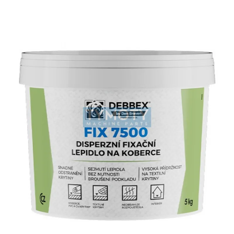 Debbex Disperzné fixačné lepidlo na koberce FIX 7500 - 5 kg biela, vedro