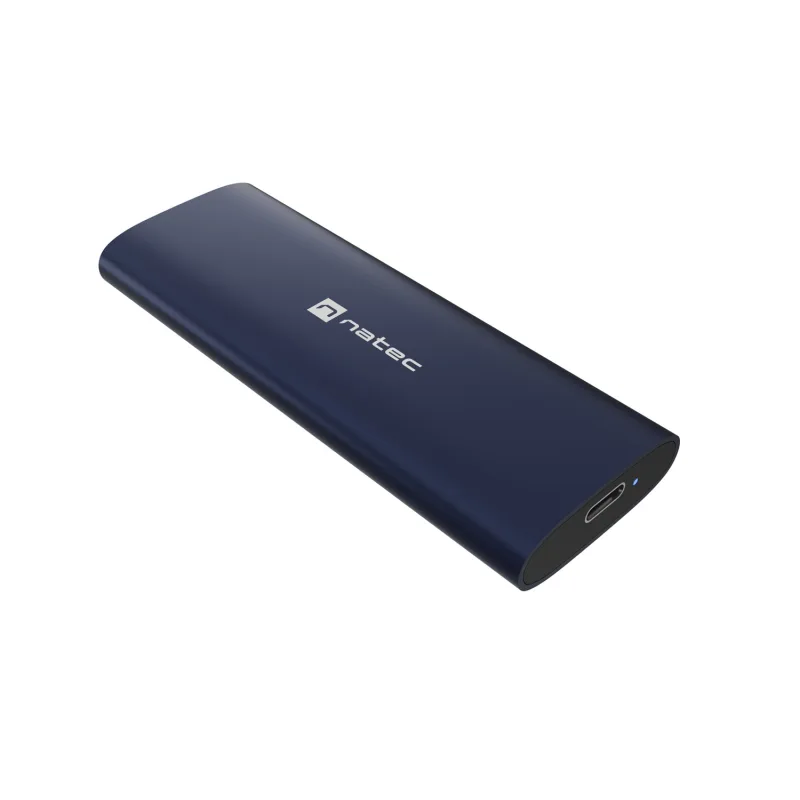 Externí box pro SSD Natec RHINO M.2 NVME LITE USB-C 3.2 GEN 2, hliníkové tělo, STEEL NAVY NKZ-2472
