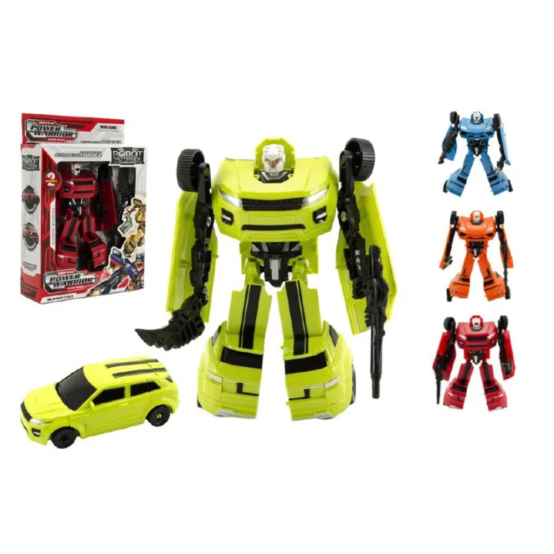 Teddies Robot/auto transformer plast 18cm asst 4 farby v krabici 19x22x6cm