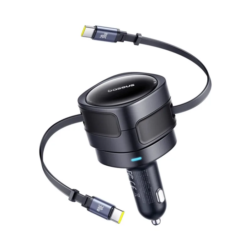 NONAME Baseus Enjoyment Max Nabíječka do Auta USB-C/USB-C 60W Cosmic Black 6932172682576