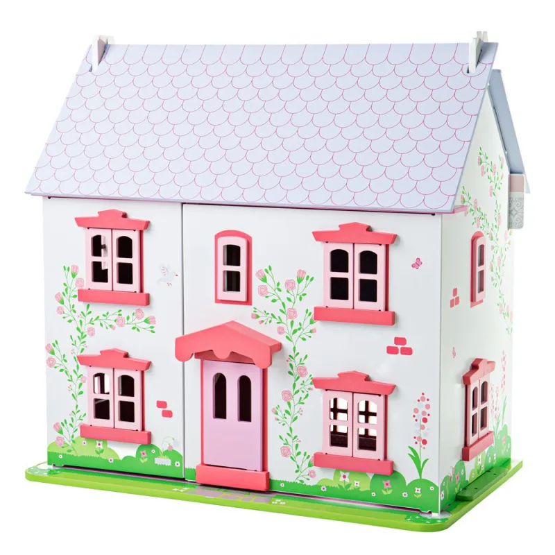 Bigjigs Toys Bigjigs Toys Růžový domek pro panenky poškozený obal