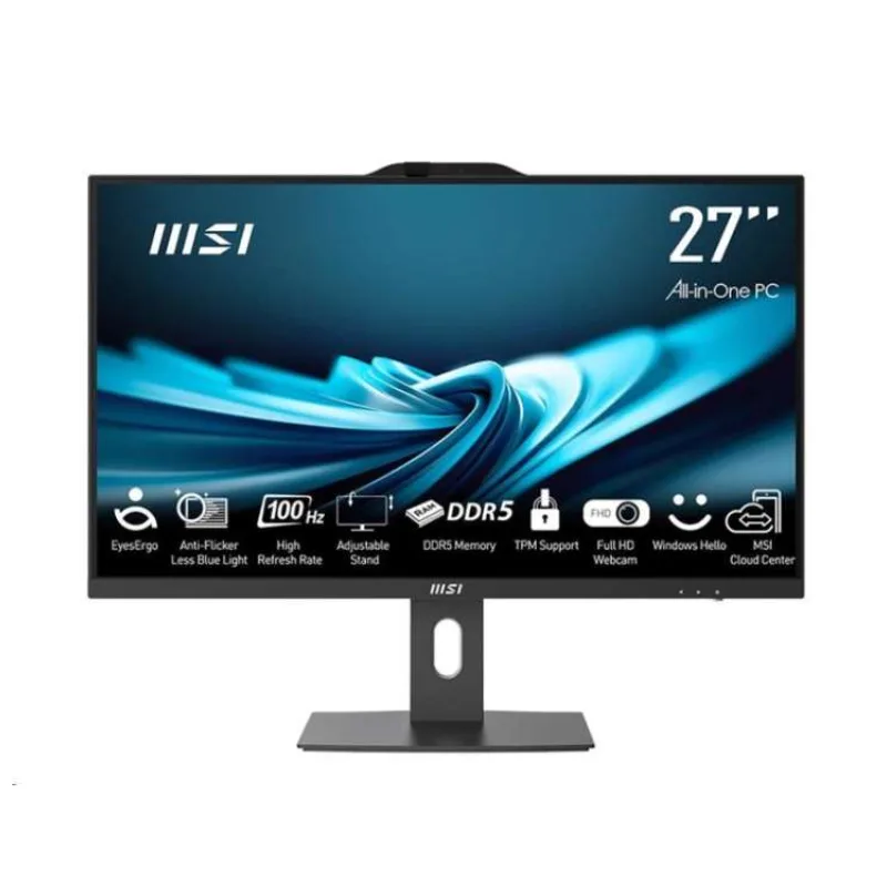 MSI PC AiO PRO AP272P 14M-1085XEU, Core i3 14100, 27" FHD, Anti-Glare, Non-Touch, 16GB, 512GB SSD, N/A, No OS, Black (PRO AP272P 14M-1085XEU)