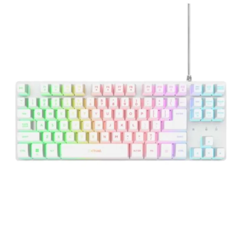 TRUST GXT833 THADO TKL KEYBOARD WHT US (25894)