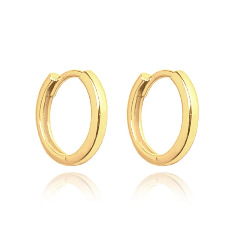 Pozlátené strieborné náušnice HOOP 1,5 cm MINET JMAN0427GE00
