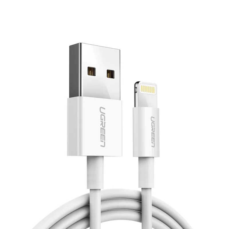 Ugreen US155 20728 USB-A / Lightning MFi 2,4A kábel 1m - biely