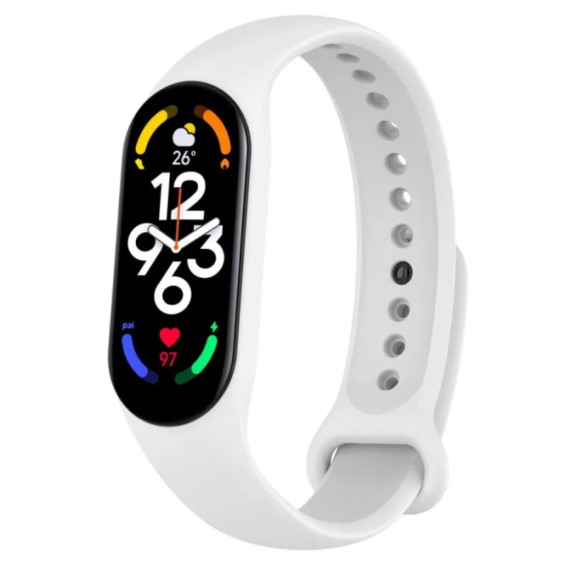 Náramek silikonový pro Xiaomi Mi Band 7 - Bílý ESES 1530002874
