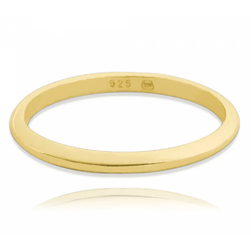 Pozlátený minimalistický strieborný prsteň MINET JMAN0114GR, 55