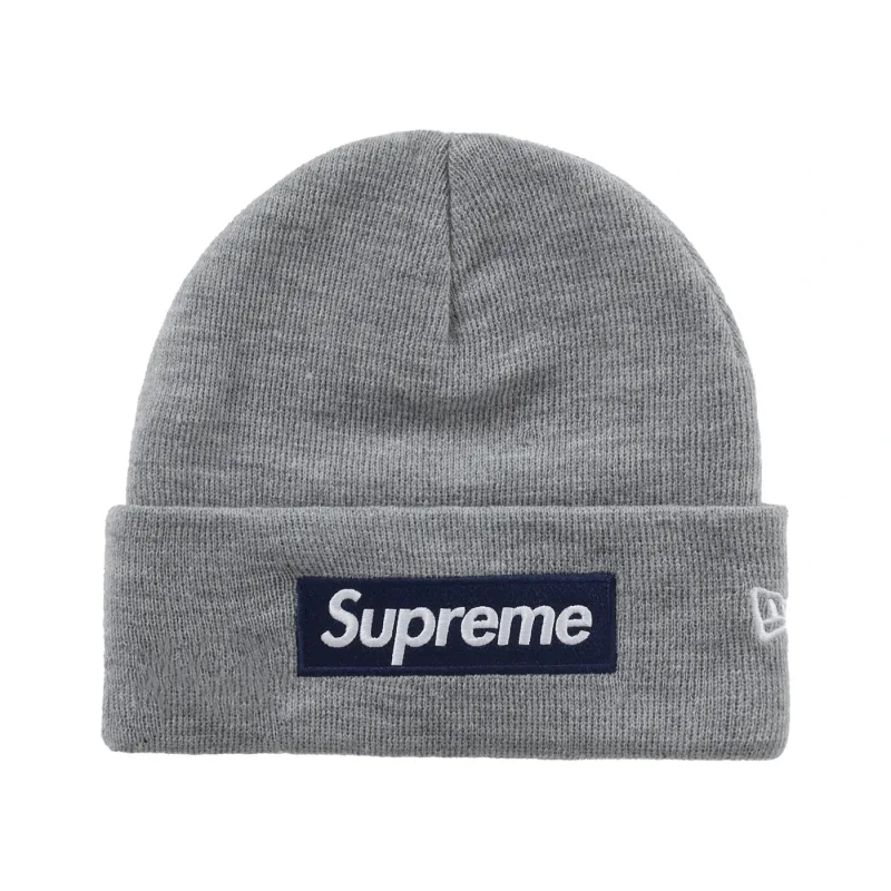 Supreme New Era Box Logo Beanie (FW25) Heather Grey - OS