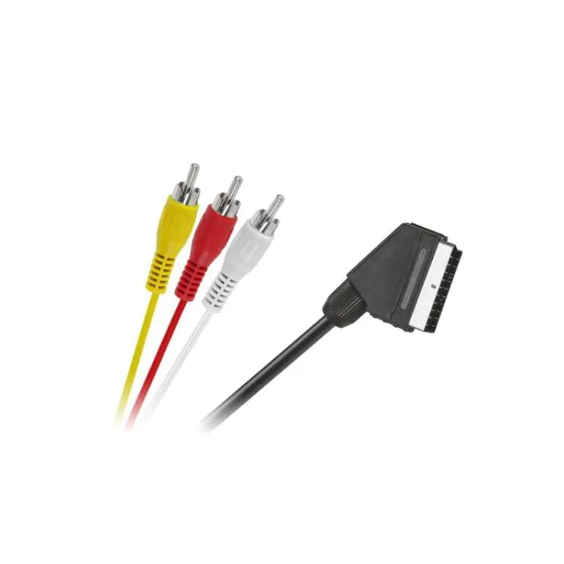 Kábel Scart (OUT) - 3xCinch (IN) 1,5 m (KAB SCART-3XCINCH)