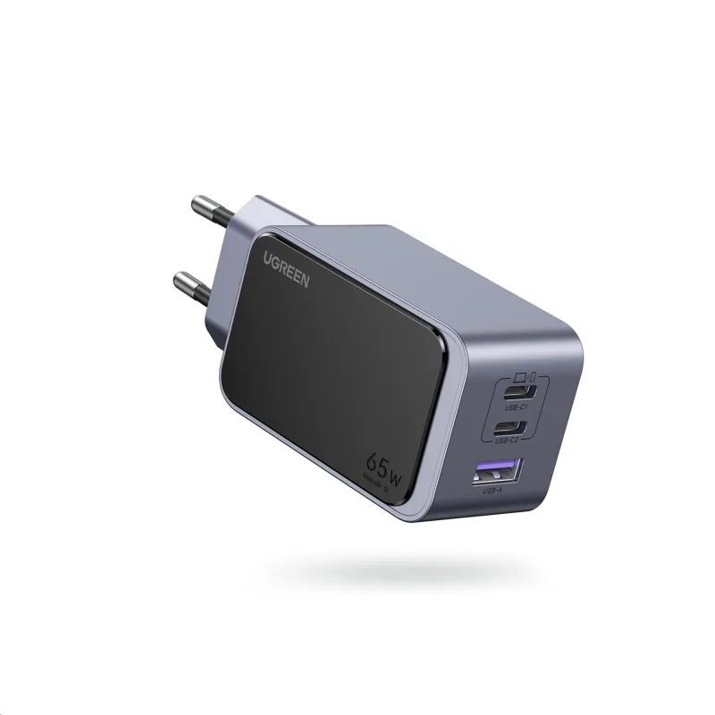 UGREEN síťová rychlonabíječka Nexode S 65W 3-Port, 2x USB-C, 1x USB-A, …