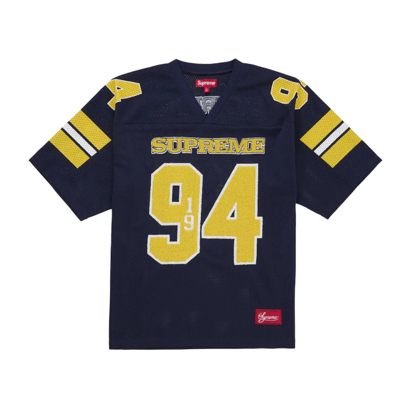 Supreme Sequin Football Jersey Navy - M