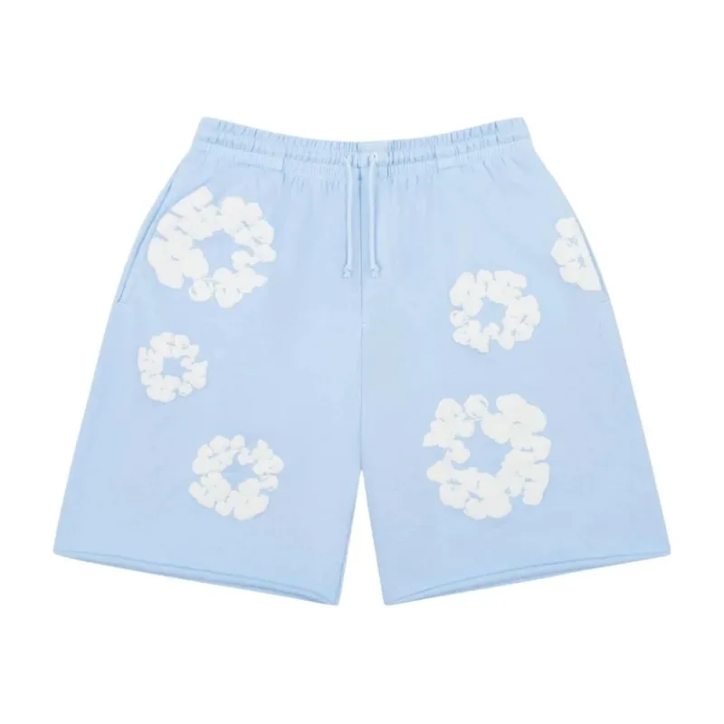 Denim Tears The Cotton Wreath Sweatshorts Powder Blue - M