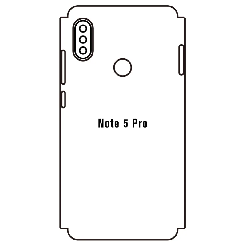 Sunshine Xiaomi Redmi Note 5 Pro Zadná Hydrogél ochranná fólia Strih: Zadná časť a rám 5, Typ fólie: Číra